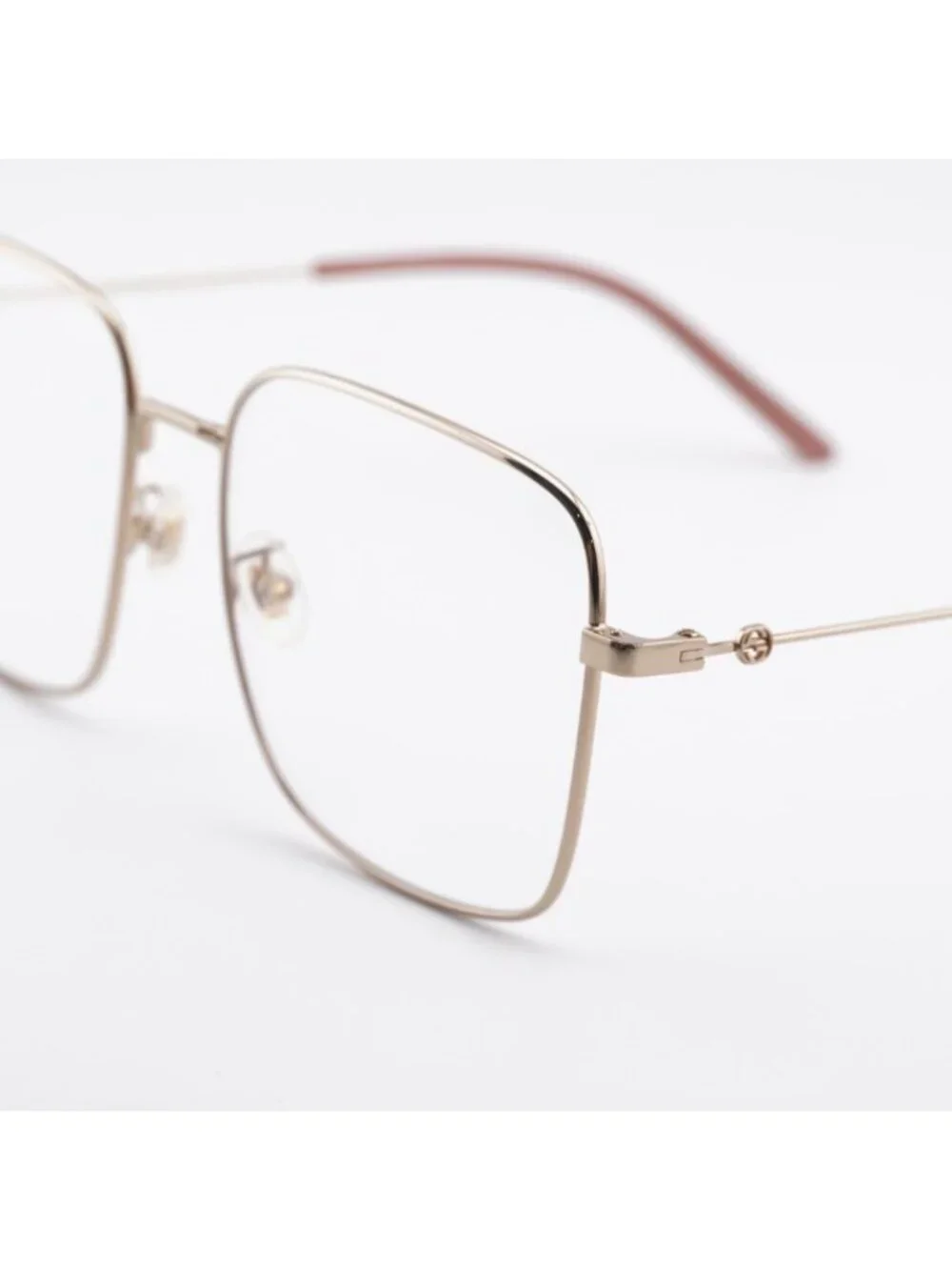 Gucci GG0445O 001 Eyeglasses Gold 56mm Square Frame